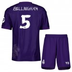 Günstige Fußballtrikots Real Madrid Bellingham 5 Kinder Fourth trikot 2023-24 Kurzarm